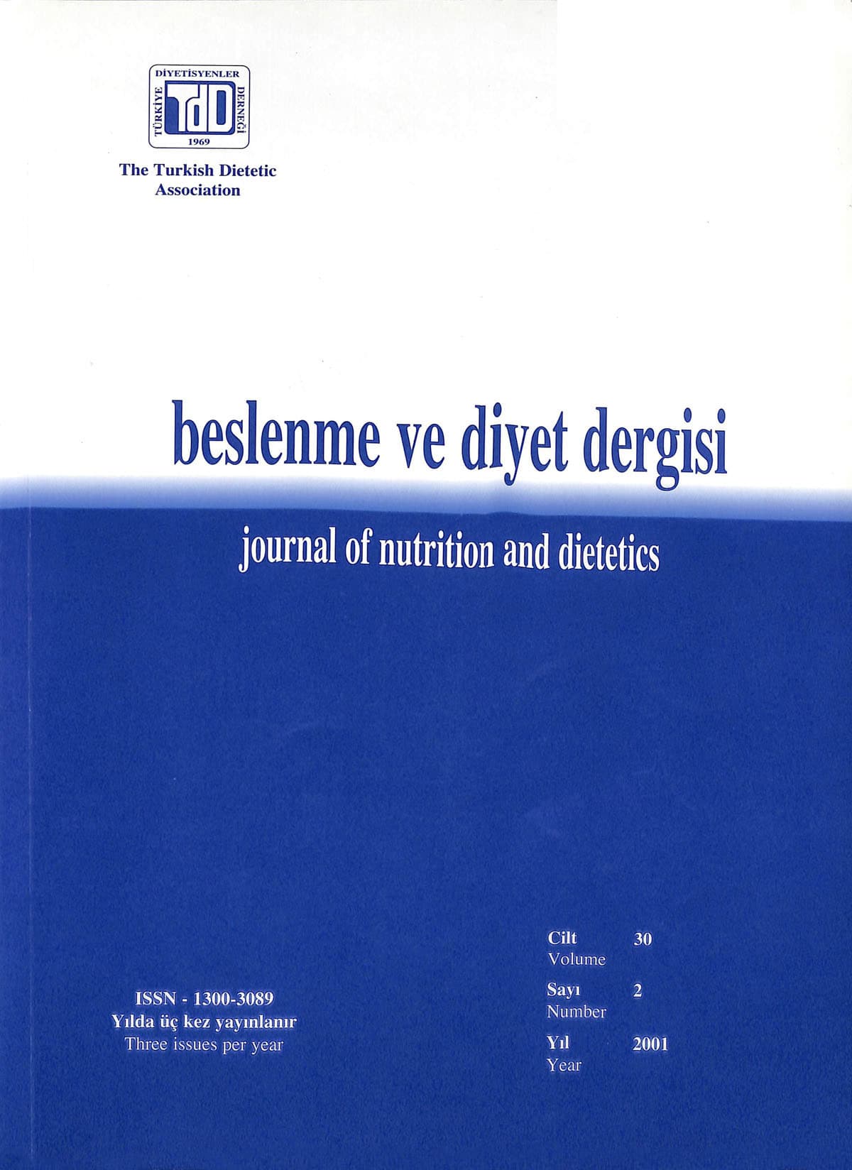 Cilt 30 Sayı 2 (2001)